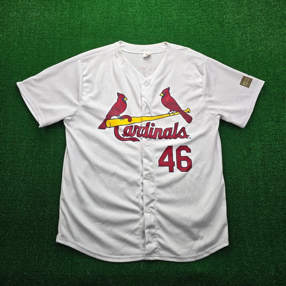 St Louis Cardinals Jersey Mens XL White Button Up‎ #46 Goldschmidt MLB Baseball